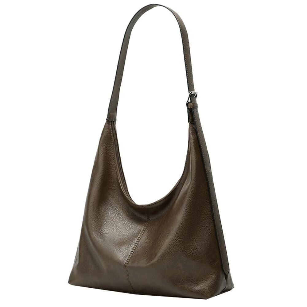 7505 Slouchy Tote Bags Retro Vegan Leather Shoulder Crossbody Bag Faux